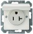 Siemens NEMA 5-20R电气插座, 3位, 螺钉安装, 20A, 白色, 5UB15系列