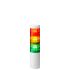 Patlite LR5 Series Amber, Green, Red Signal Tower, 3 Lights, 24 V dc, Direct Mount
