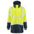 Leo Workwear CLOVELLY Yellow/Navy Unisex Hi Vis Jacket, M