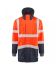 Leo Workwear Unisex Warnschutzjacke Orange/Marine, Größe XXXXL