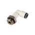 Legris LF6900 LIQUIfit Series Elbow Threaded Adaptor, G 1/4 Male to Push In 6 mm, Threaded-to-Tube Connection Style