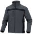 Delta Plus Black/Grey Softshell Jacket, XXXL