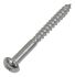 RS PRO Pozidriv Round Stainless Steel Wood Screw, A2 304, 5mm Thread, 25mm Length