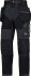 Snickers FlexiWork Black Men's Polyester Trousers 31in, 76cm Waist