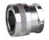 Straight Hose Coupling 3/4in Coupler to Threaded, 3/4 in BSP Female, Chrome Plated Brass