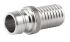 Straight Hose Coupling 3/4in Coupler to Threaded, 3/4 in BSP Female, Stainless Steel