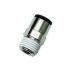 Legris LF3000 Series Straight Threaded Adaptor, R 3/8 Male to Push In 16 mm, Threaded-to-Tube Connection Style