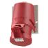 MENNEKES, P-4011101-01 IP44 Red Wall Mount 3P+E Socket, Rated At 16A, 415 V