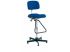 Pojízdná židle, Modrá s nastavitelnou výškou Ne Vinyl, výška sedadla 63 → 89cm Bott