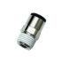 Legris LF3000 Series Straight Threaded Adaptor, R 3/8 Male to Push In 16 mm, Threaded-to-Tube Connection Style