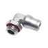 Legris LF3600 Series Elbow Threaded Adaptor, M5 Male to Push In 4 mm, Threaded-to-Tube Connection Style
