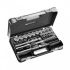 Facom 30-Piece Metric 1/2 in Standard Socket Set with Ratchet, 6 point