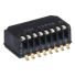 C & K 8 Way Surface Mount Piano Dip Switch SPST, Flush, Piano, Recessed Actuator