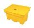 Cajón de arena RS PRO Amarillo con tapa basculante de 350L de Polietileno