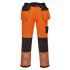 Pracovní kalhoty Unisex velikost 30in v pase, délka nohavice 33in, Oranžová, Odolné proti oděru, Polyester