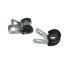 RS PRO Black Rubber, Steel Cable Clamp, 6.35mm Max. Bundle