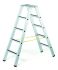 Zarges Aluminium 2 x 5 steps Step Ladder, 1.32m open length