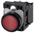 Siemens 红色圆形带灯按钮开关, 面板安装, Φ22mm面板开孔, 单刀单掷, 3SU1102-0AB20-1CA0
