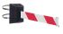 Tensator Black Plastic Retractable Barrier, 4.6m, Red, White Tape