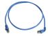 Telegartner Cat6a Right Angle Male RJ45 to Male RJ45 Ethernet Cable, S/FTP, Blue LSZH Sheath, 0.5m