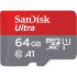 Sandisk 64 GB MicroSDXC Micro SD Card, Class 10, UHS-1 U1