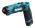 Makita 电动螺丝刀, 7.2V, 无线, 3.6-5.6Nm扭矩, G 型 - 英式 3 脚插头, 650rpm, DF012DSE-UK
