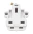 Contactum White 1 Gang Plug Socket, 2 Poles, 13A, Type G - British, Indoor Use