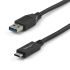Cable USB 3.1 Startech, con A. USB A Macho, con B. USB C Macho, long. 1m, color Negro