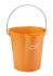 6L Plastic Orange Bucket With Handle