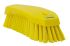 Vikan Hard Bristle Yellow Scrubbing Brush, 36mm bristle length, Polyester bristle material