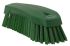 Vikan Hard Bristle Green Scrubbing Brush, 36mm bristle length, Polyester bristle material
