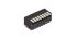 CTS THT DIP-Schalter Gleiter 8-stellig, 1-poliger Ein/Ausschalter, Kupferkontakte 0,1 (schaltend) mA, 100 (nicht