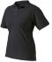 Dickies Black Cotton, Polyester Polo Shirt, 8, 36