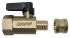 Watts Brass Pipe Fitting, Straight Compression Manifold Valve 1/2in