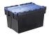 RS PRO 77L Blue PP Attached Lid Container, 600mm x 400mm x 400mm