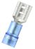 RS PRO Blue Insulated Female Spade Connector, Double Crimp, 0.8 x 6.35mm Tab Size, 1.5mm² to 2.5mm²