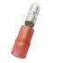RS PRO Insulated Male Crimp Bullet Connector, 0.5mm² to 1.5mm², 22AWG to 16AWG, 4mm Bullet diameter, Red