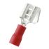 RS PRO Red Insulated Male to Female Spade Connector, Piggyback Terminal, 0.8 x 6.35mm Tab Size, 0.5mm² to 1.5mm²