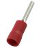 RS PRO Insulated Crimp Pin Connector, 0.5mm² to 1.5mm², 22AWG to 16AWG, 1.9mm Pin Diameter, 12mm Pin Length, Red