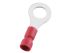 RS PRO Insulated Ring Terminal, 6.4mm Stud Size, 0.5mm² to 1.5mm² Wire Size, Red