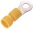 RS PRO Insulated Ring Terminal, 4.3mm Stud Size, 4mm² to 6mm² Wire Size, Yellow