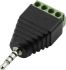 RS PRO Jack Plug Cable Mount Plug Adapter Plug, 4Pole 5A