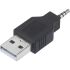 Adaptér USB, řada: CLB-JL, počet portů: 2 porty, Samec, 1A, 5 V DC, Kabelová montáž, Pájení