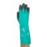 Ansell AlphaTec Green Nitrile Chemical Resistant Work Gloves, Size 8, Medium, Nitrile Coating