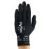 Ansell HyFlex 11-542 Black Kevlar Heat Resistant Work Gloves, Size 8, Nitrile Coating