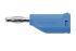 Schutzinger Blue Male Banana Plug, 4 mm Connector, Solder Termination, 16A, 33 V ac, 70V dc, Nickel Plating