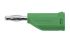 Schutzinger Green Male Banana Plug - Solder Termination, 33 V ac, 70V dc, 16A