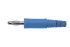 Schutzinger Blue Male Banana Plug, 4 mm Connector, Solder Termination, 32A, 33 V ac, 70V dc, Nickel Plating
