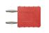 Schutzinger Red Male Banana Plug, 2mm Connector, Plug In Termination, 12A, 33 V ac, 70V dc, Nickel Plating