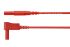 Cable de prueba Schutzinger de color Rojo, Macho-Macho, 1kV, 16A, 500mm